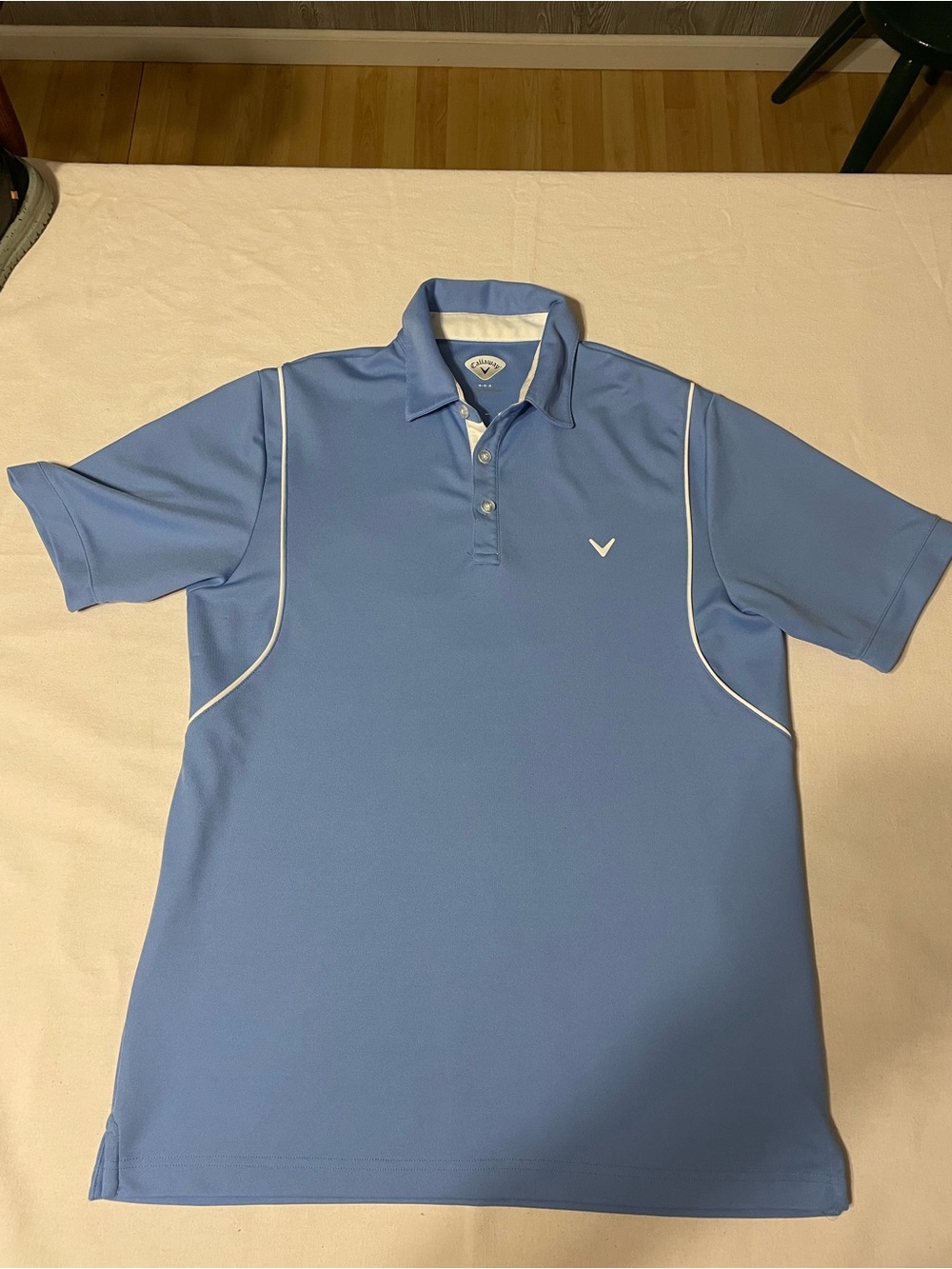 Callaway Men's Sky Blue Polo with White Piping